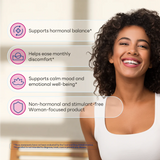 PMS Support with Chaste Tree Berry & Ginger – Monthly Cycle Support – 60 Vegetarian Capsules