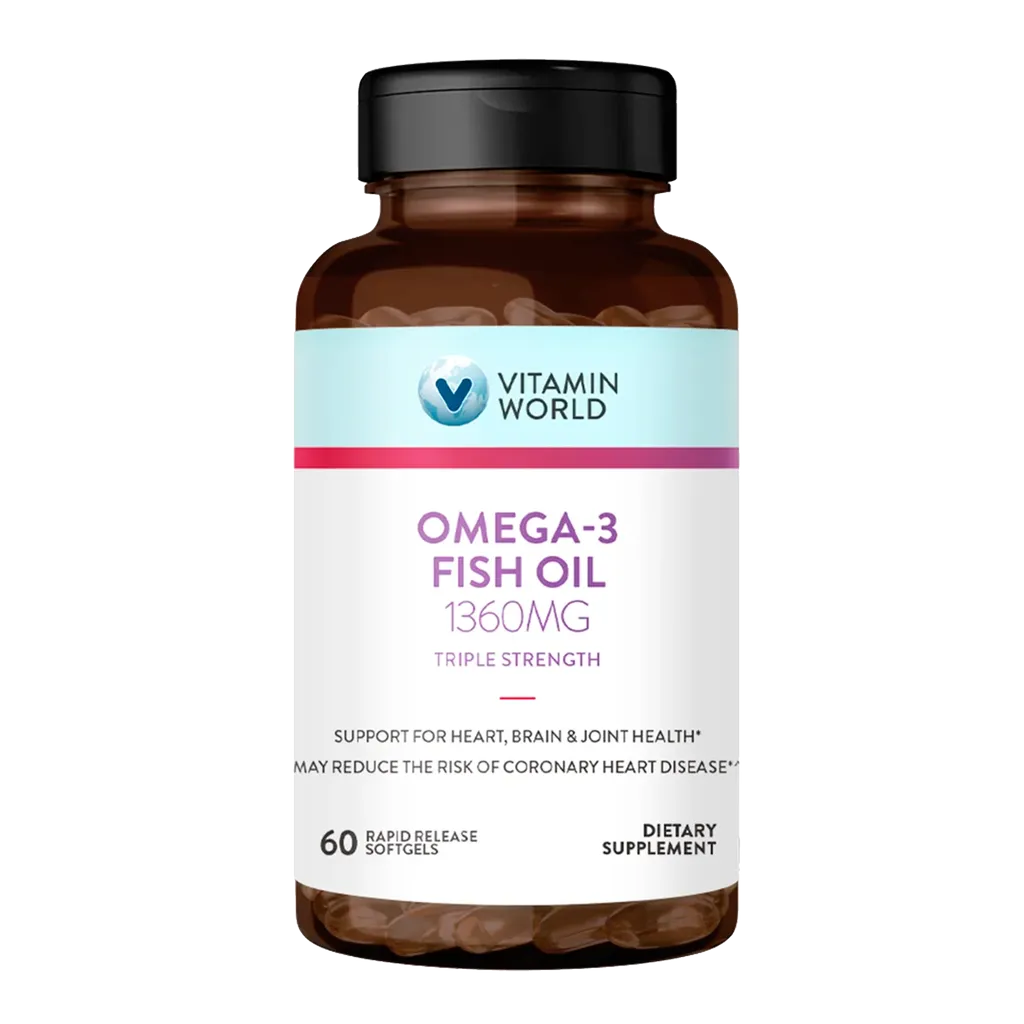 Triple Strength Omega-3 Fish Oil 1360mg | Vitamin World | 60 Softgels