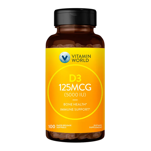 D3 125mcg (5000 IU) 100ct Softgels
